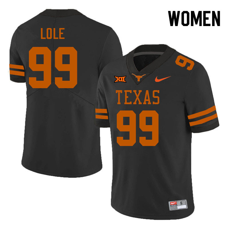 Women #99 Jermayne Lole Texas Longhorns College Football Jerseys Stitched-Black